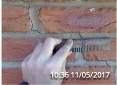 We check for cracks which can be indicating subsidence, heave or shrinkage